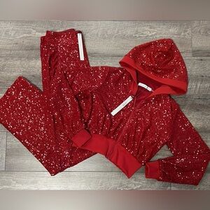 Susana Monaco Red Sequin Ensemble